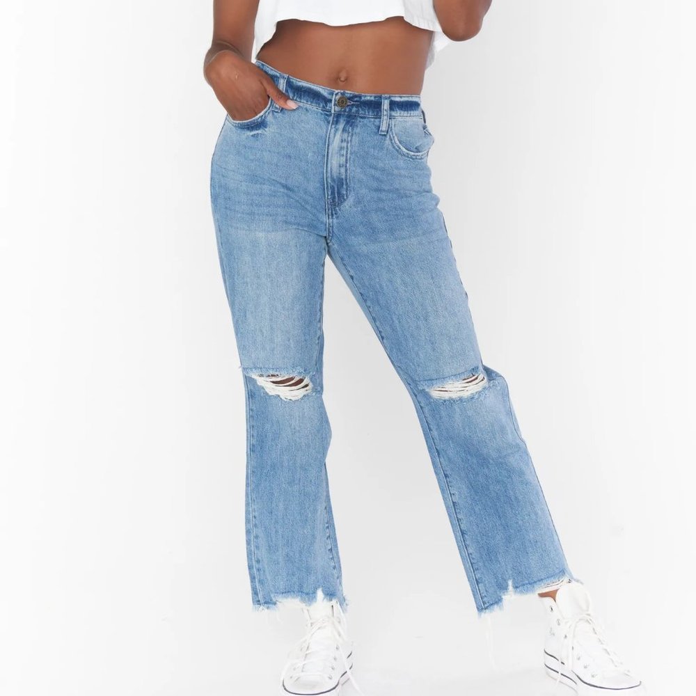 New Show Me Your Mumu Memphis Mid Rise Elastic Waist Jeans 28